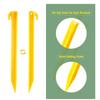 Sumind 24 Pcs Plastic Tent Stakes 12 Inch Heavy Duty Anchoring Tent Pegs Yellow Spike Hook for Rust-Proof Garden Lawn Camping Beach Canopy Outdoor Sand Pegs Accessories view 3