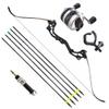 ZSHJGJR Recurve Bowfishing Kit Takedown Bowfishing Bow 30-55lbs Hunting Fishing Recurve Bow with Fishing Reel, Arrow Rest, Fiberglass Arrows Right Hand (30lbs) view 1