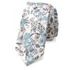 Spring Notion Men's Skinny Slim Cotton Floral Print Neckties in colors matching David's Bridal, 48-Dusty Blue view 1