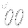 2pcs 7mm Nose Hoop 14 Gauge Earrings Helix Earring Tragus Earring Daith Earrings Nose Ring Hoop 14g Nose Rings Cartilage Earring Rook Earring Silver Nose Piercing Jewelry Septum Clicker Septum Ring