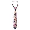 Spring Notion Boys' Cotton Floral Print Zipper Neckties in Trendy Colors, 52-Quartz Large