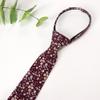 Spring Notion Boys' Cotton Floral Print Zipper Neckties in Trendy Colors, 47-Wine Small view 2