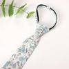 Spring Notion Boys' Cotton Floral Print Zipper Neckties in Trendy Colors, 48-Dusty Blue Small view 2