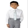 Spring Notion Boys' Cotton Floral Print Zipper Neckties in Trendy Colors, 48-Dusty Blue Small view 3