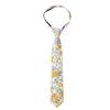 Spring Notion Boys' Cotton Floral Print Zipper Neckties in Trendy Colors, 49-Marigold Medium view 1
