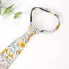 Spring Notion Boys' Cotton Floral Print Zipper Neckties in Trendy Colors, 49-Marigold Medium view 2