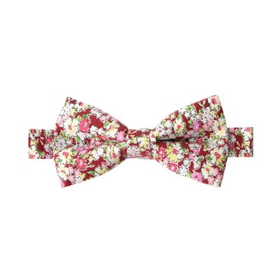 Spring Notion Boy's Cotton Floral Print Pre-tied Bow Tie, 46-Cinnamon Small