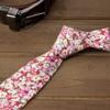 Spring Notion Men's Skinny Slim Cotton Floral Print Neckties in colors matching David's Bridal, 46-Cinnamon view 3