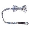 Spring Notion Men's Cotton Floral Print Pre-tied Bow Tie for Wedding Summer Party Dressy and Casual, 54-Steel Blue view 2