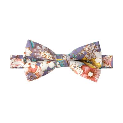 Spring Notion Boy's Cotton Floral Print Pre-tied Bow Tie, 53-Lavender Haze Medium
