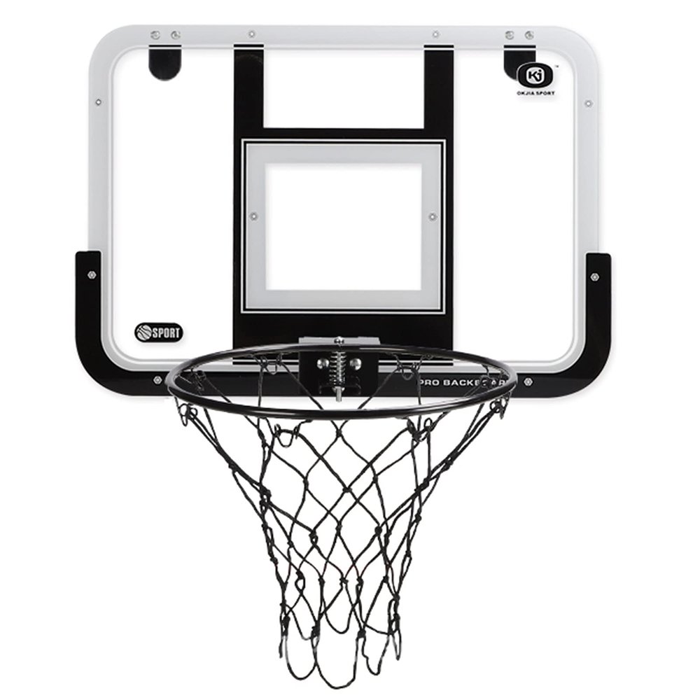 Indoor Mini Basketball Hoop Kit, Portable Wall-Mounted Basketball Hoop for Adults and Children, Sports Fitness Backboard, 2 Sizes (Size : 17.9x12in)
