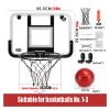 Indoor Mini Basketball Hoop Kit, Portable Wall-Mounted Basketball Hoop for Adults and Children, Sports Fitness Backboard, 2 Sizes (Size : 17.9x12in) view 2