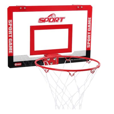 Mini Basketball Hoop Kit, Home Office Kindergarten Door Wall-Mounted Basketball Hoop, with 2 Balls and Complete Basketball Accessories (Size : 17.9x12in)