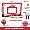 Mini Basketball Hoop Kit, Home Office Kindergarten Door Wall-Mounted Basketball Hoop, with 2 Balls and Complete Basketball Accessories (Size : 17.9x12in) view 2