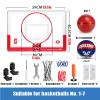Indoor Mini Basketball Hoop Kit, Wall-Mounted Basketball Stand for Adults and Children, Sports Fitness Backboard, Foldable (Size : 23.2x15.9in) view 2