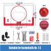 Indoor Mini Basketball Hoop Kit, Wall-Mounted Basketball Stand for Adults and Children, Sports Fitness Backboard, Foldable (Size : 17.9x12in) view 2