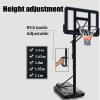 Basketball Hoop Adjustable 150-210cm Basketball Stand, Children's Free Standing Portable Basketball Hoop, with PVC Backboard and 45cm Steel Rim view 4