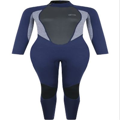 Typhoon Womens Storm3 3/2mm Backzip Wetsuit - Navy/Grey Marl 250886 8