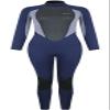Typhoon Womens Storm3 3/2mm Backzip Wetsuit - Navy/Grey Marl 250886 8 view 1
