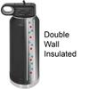 CustomGiftsNow Personalized Custom Engraved Golf Clubs Golfer Stainless Steel Double-Wall Insulated Tumbler 32-Ounce Golfing Water Bottle Customizable (Black) view 2