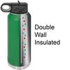 CustomGiftsNow Personalized Custom Engraved Golf Clubs Golfer Stainless Steel Double-Wall Insulated Tumbler 32-Ounce Golfing Water Bottle Customizable (Green) view 2