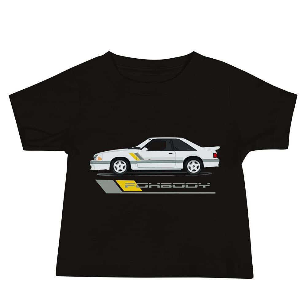 JG Infinite 1989 Stang Foxbody 3rd Gen Baby Jersey Short Sleeve Tee Black