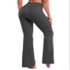 BUBBLELIME 29"/31"/33"/35"/37" 4 Styles Women's High Waist Bootcut Yoga Pants - Basic Nylon_SHADOWCHARCOAL XXL-31 Inseam(1) view 1