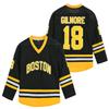 Men's Boston Happy Gilmore 18 Adam Sandler 1996 Movie Hockey Jersey Black Stitched (Black, XL, x_l) view 1