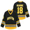 Men's Boston Happy Gilmore 18 Adam Sandler 1996 Movie Hockey Jersey Black Stitched (Black, XL, x_l) view 3