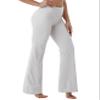 BUBBLELIME 29"/31"/33"/35"/37" 4 Styles Women's High Waist Bootcut Yoga Pants - Basic Nylon_LIGHTGRAYL-33" Inseam(2) view 1