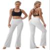 BUBBLELIME 29"/31"/33"/35"/37" 4 Styles Women's High Waist Bootcut Yoga Pants - Basic Nylon_LIGHTGRAYL-33" Inseam(2) view 2