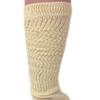 AWS/American Made Slouch Scrunch Lightweight Socks for Women Shoe Size 5 to 10 (Ecru - 1 Pair) view 2