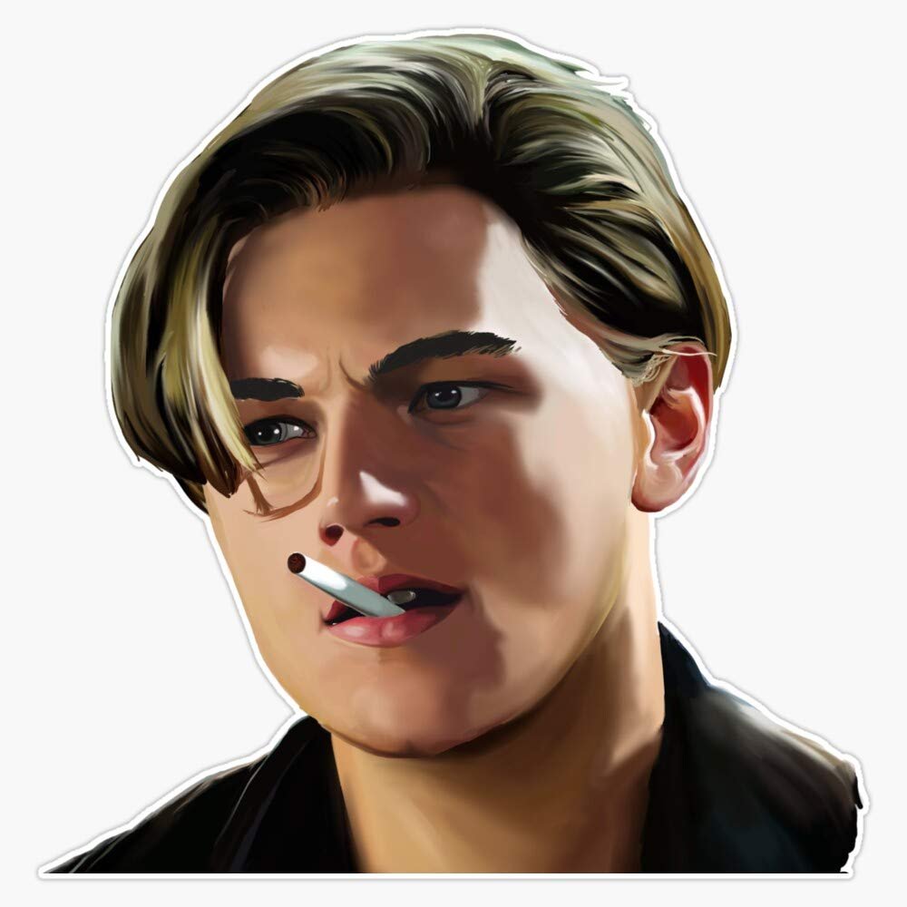 CNW Studio Leonardo Dicaprio Vinyl Waterproof Sticker Decal Car Laptop Wall Window Bumper Sticker 5"
