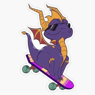 CNW Studio Spyro The Dragon Vinyl Waterproof Sticker Decal Car Laptop Wall Window Bumper Sticker 5"