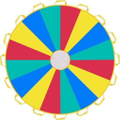 Rettebovon Parachute with Handles 20ft Play Parachute Games for Outdoor Team Games,You Can Also Use it for Trampoline Cover Picnic Mat Furniture Cover