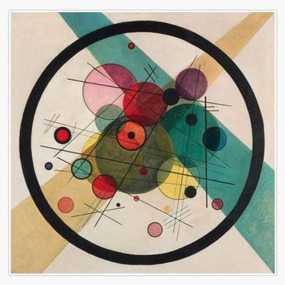CNW Studio Kandinsky Abstract Painting Vinyl Waterproof Sticker Decal Car Laptop Wall Window Bumper Sticker 5"