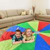 Rettebovon Parachute with Handles 16ft Play Parachute Games for Outdoor Team Games,You Can Also Use it for Trampoline Cover Picnic Mat Furniture Cover view 3