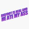 NineFit Basics Bigfoot Ate My Ass Sticker Decal Bumper Sticker 5inch view 1