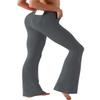 BUBBLELIME 29"/31"/33"/35" 4 Styles Women's High Waist Bootcut Yoga Pants - Out Pockets_SHADOWCHARCOAL(1) L-33 Inseam view 1