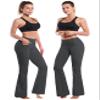 BUBBLELIME 29"/31"/33"/35" 4 Styles Women's High Waist Bootcut Yoga Pants - Out Pockets_SHADOWCHARCOAL(1) L-33 Inseam view 3
