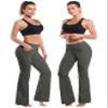 BUBBLELIME 29"/31"/33"/35" 4 Styles Women's High Waist Bootcut Yoga Pants - Out Pockets_OLIVEGRAY S-29 Inseam(1) view 3
