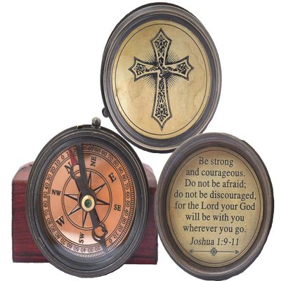 Baptism Gift Engraved Cross and Be Strong and Courageous, Jeremiah 29:11 Confirmation Gift Ideas, Uplifting | Heavenly Gift of Faith. The Perfect Baptism Gift, Missionary, Birthday (Joshua 1:9-11)