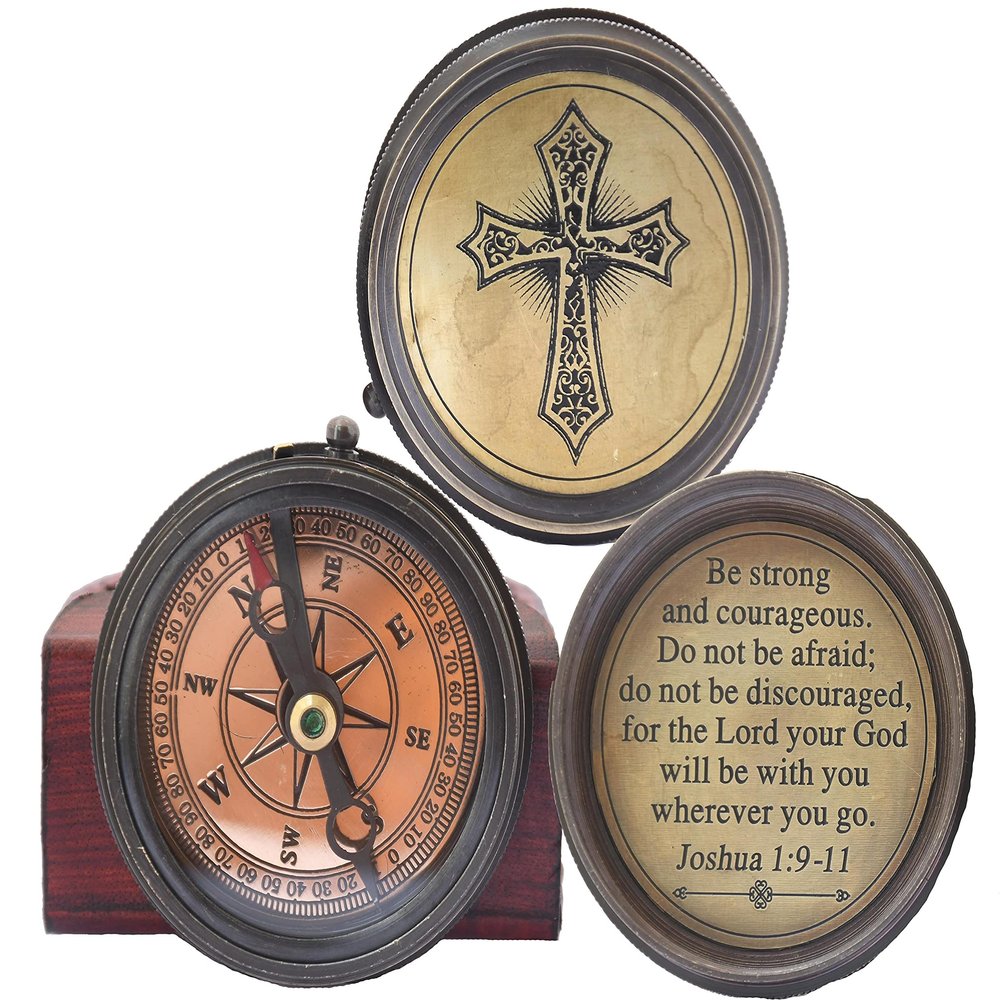 Baptism Gift Engraved Cross and Be Strong and Courageous, Jeremiah 29:11 Confirmation Gift Ideas, Uplifting | Heavenly Gift of Faith. The Perfect Baptism Gift, Missionary, Birthday (Joshua 1:9-11)