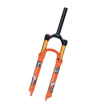 Jejy 26/27.5/29 Inch Travel140mm Ultralight Front Forks Mountain Bicycle, Magnesium Alloy Straight/Tapered 1-1/8" Suspension Fork Orange MTB Accessories (Color : Straight Manual Lockout, Size : 29)