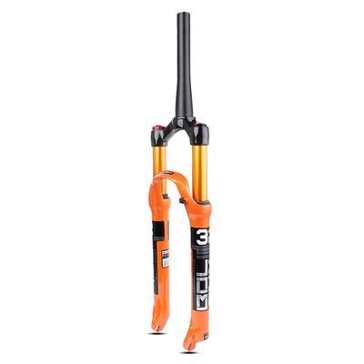Jejy Disc Brake Mountain Bicycle 26/27.5/29 Magnesium Alloy Suspension Forks Straight 1-1/8", Shock Absorber XC MTB Ultralight Air Front Fork (Color : Tapered Manual Lockout, Size : 26)