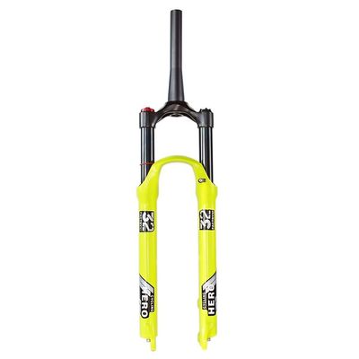 Jejy Air Front Fork Mountain Bike 26/27.5/29" Shock Absorber Aluminum Alloy Suspension Forks Disk Brakes MTB 26 Inch Threadless Steerer (Color : Tapered Manual Lockout, Size : 27.5)