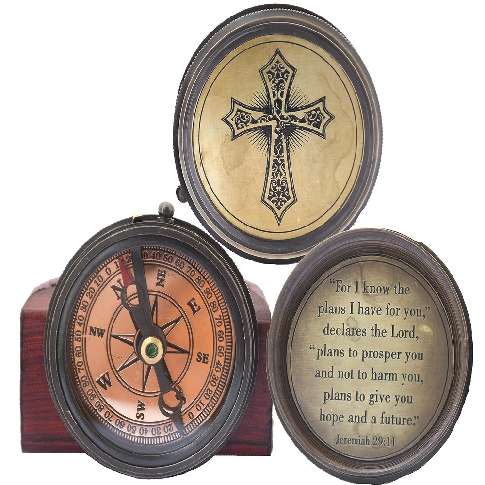 Baptism Gift Engraved Cross and Be Strong and Courageous, Jeremiah 29:11 Confirmation Gift Ideas, Uplifting | Heavenly Gift of Faith. The Perfect Baptism Gift, Missionary, Birthday (Jeremiah 29:11)