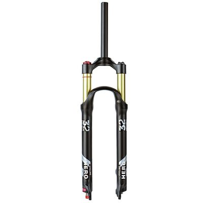 Jejy Bike Suspension Front Fork 26/27.5/29 Inch, MTB Shock Absorber Travel:120mm Air Forks Outdoor Mountain Bicycle Shoulder/Wire Control (Color : Straight Manual Lockout, Size : 26)