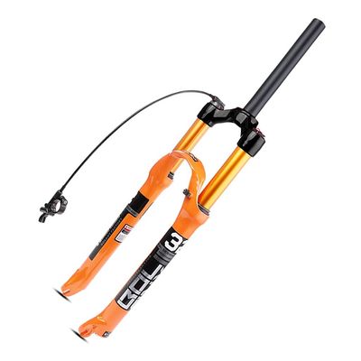 Jejy Ultralight Front Fork 26/27.5/29 Inch Mountain Bicycle QR 9mm Pressure Suspension Air Forks MTB Bike Magnesium Alloy Accessories (Color : Straight Remote Lockout, Size : 29)