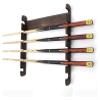 LSR 6 Pool Cue Rack,Modern Pool Stick Holder Wall Mounted Horizontal Wooden Pool Billiard Stick for Billiard Room or Club (Cue Rack Only) (Color : Brown) view 1